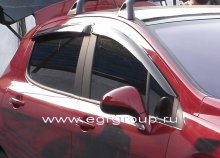 Дефлекторы боковых окон Peugeot 308 2008-2015 темные, 4 части, EGR Австралия