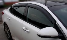 Дефлекторы боковых окон Kia Optima 2016- темные, 4 части, SIM Россия