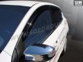 Дефлекторы боковых окон Nissan Tiida Хетчбек 2015- темные, 4 части, SIM Россия
