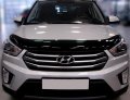 Дефлектор капота Hyundai Creta 2016- темный, SIM Россия